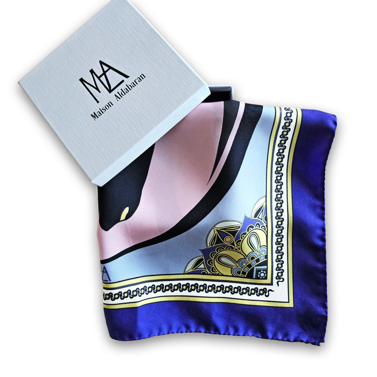luxury silk twill scarf made in france