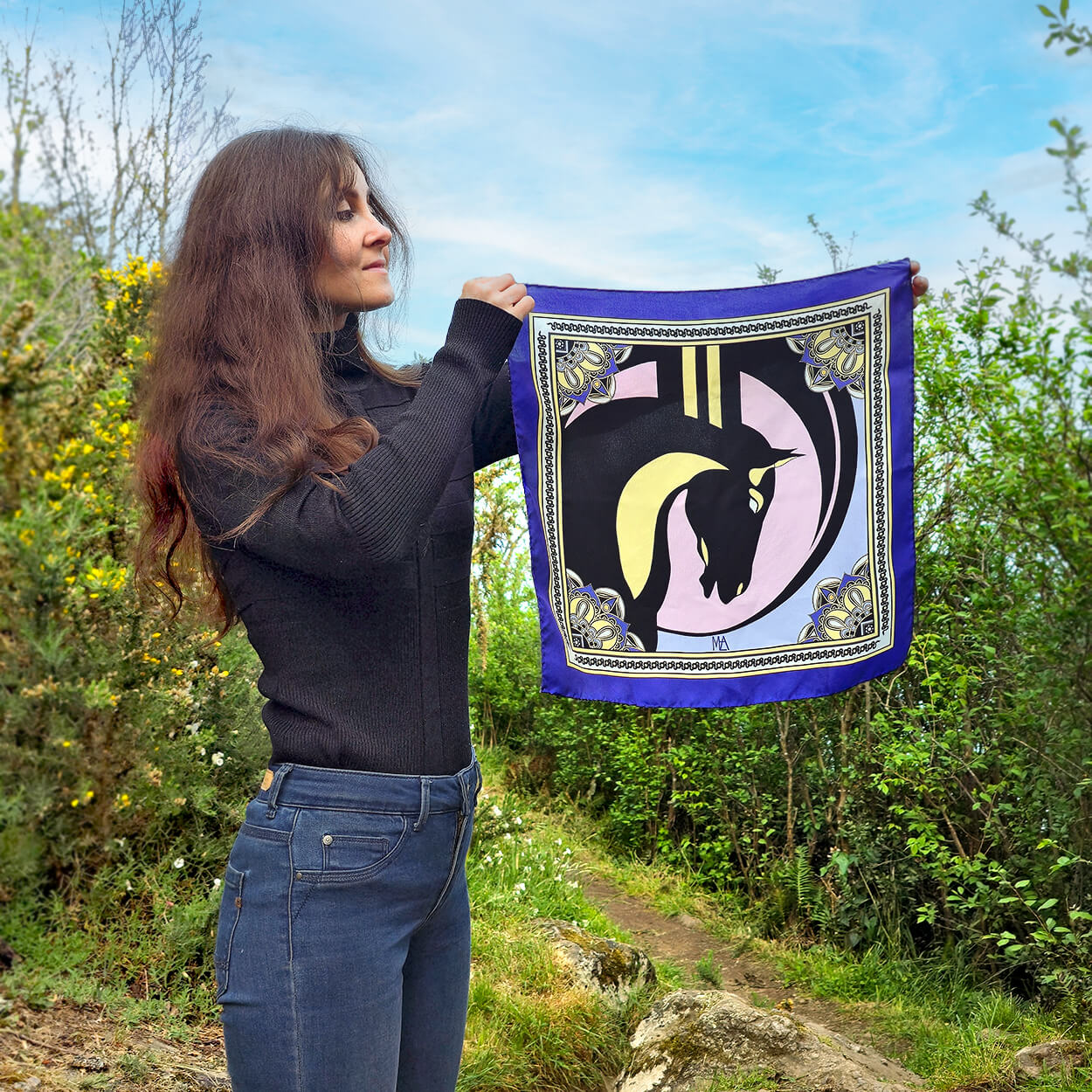 luxury hand rolled silk twill scarf 